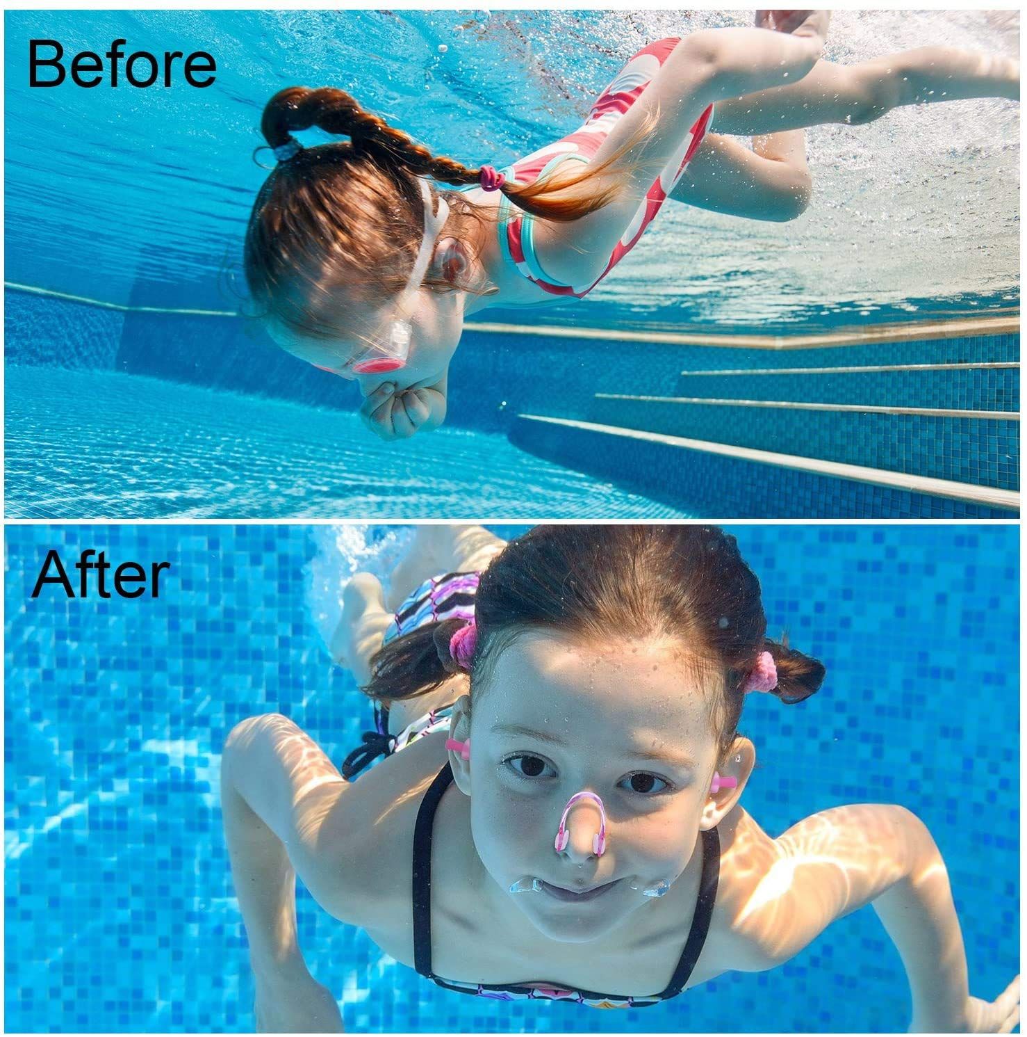 Nose Clip And Ear Plugs Swimming Set Soft Swimming Ear Caps For Water Sports