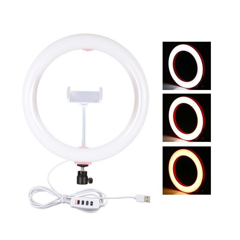 Hot-pu456f 26cm 3200-5600k can be darkened LED ring light 3 modes lamp for youtu