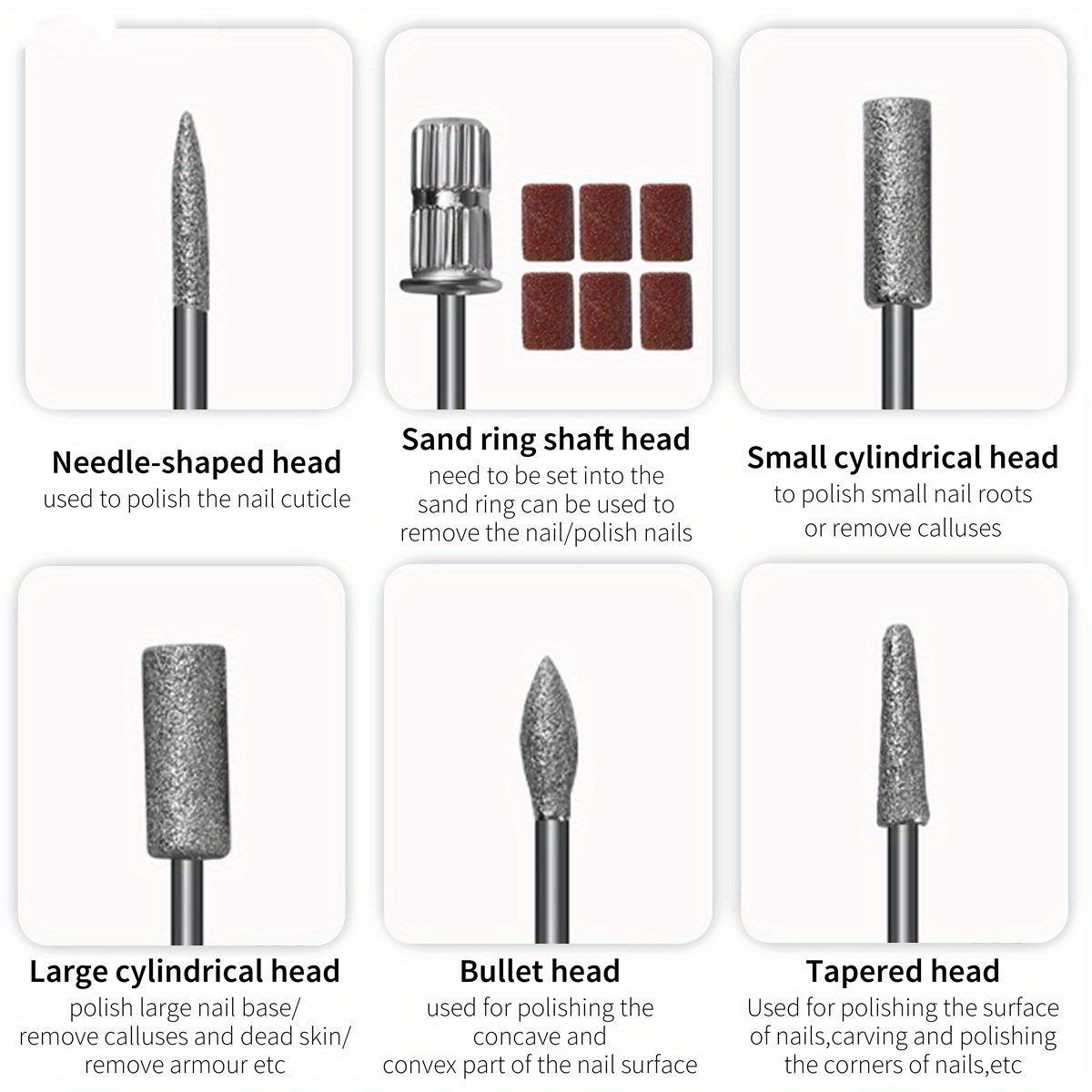 Electric Nail Drill Machine Toenail Grinder Polisher 20000 RPM Nail Filer