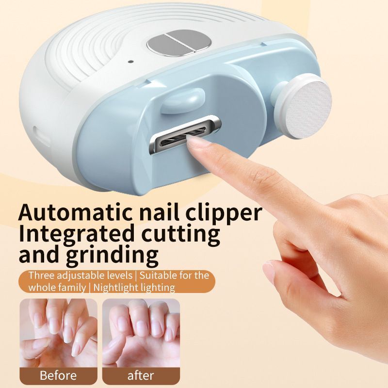 Electric Nail Clipper Rechargeable Nail Trimmer with Light for Elder Children
