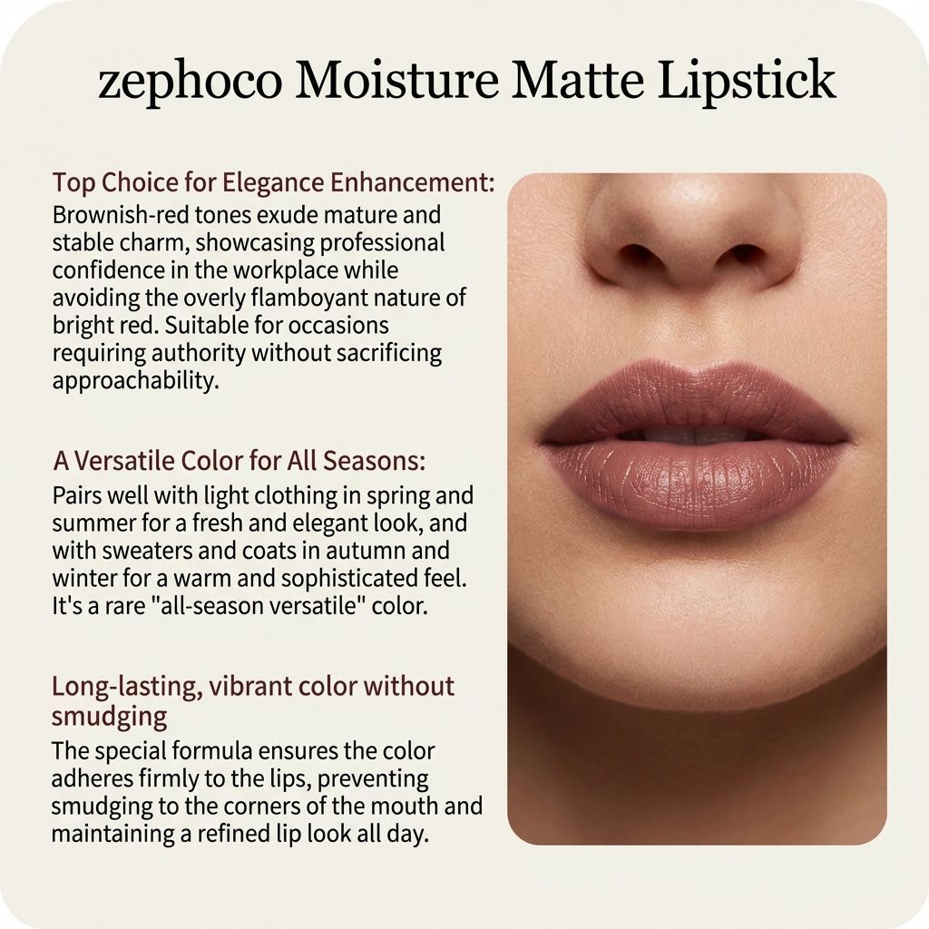 4g Matte Brown Red Lipstick with Long Lasting and Smooth Finish
