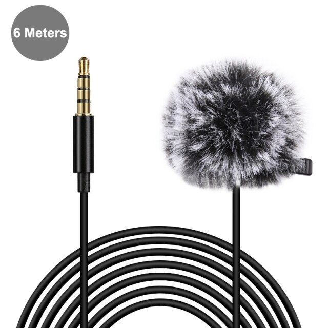 Mini Lapel Microphone Hung 1.5 / 3 / 6m, with Lapel Clip, Recording Microphone