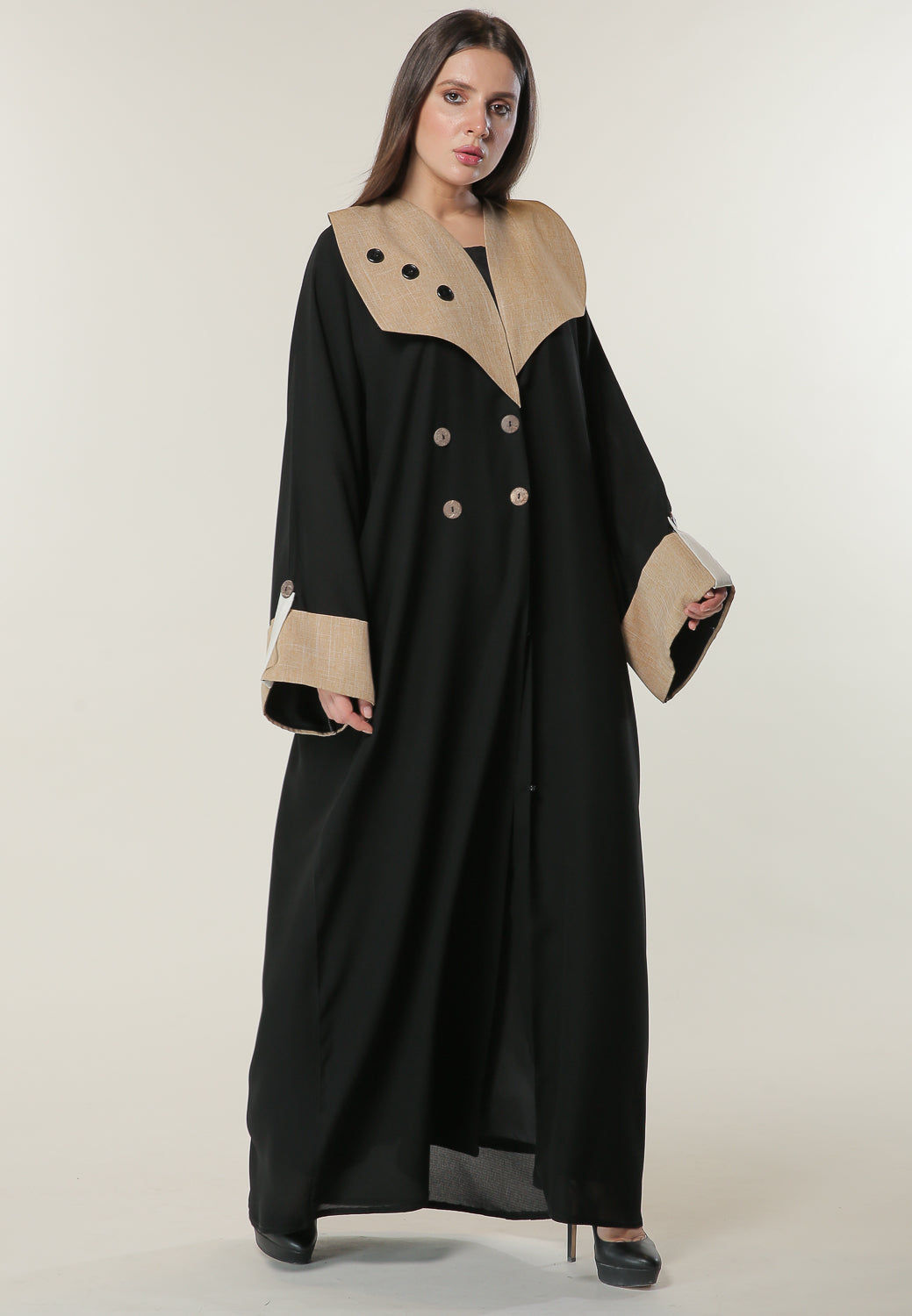 MOiSTREET Casual Black Abaya