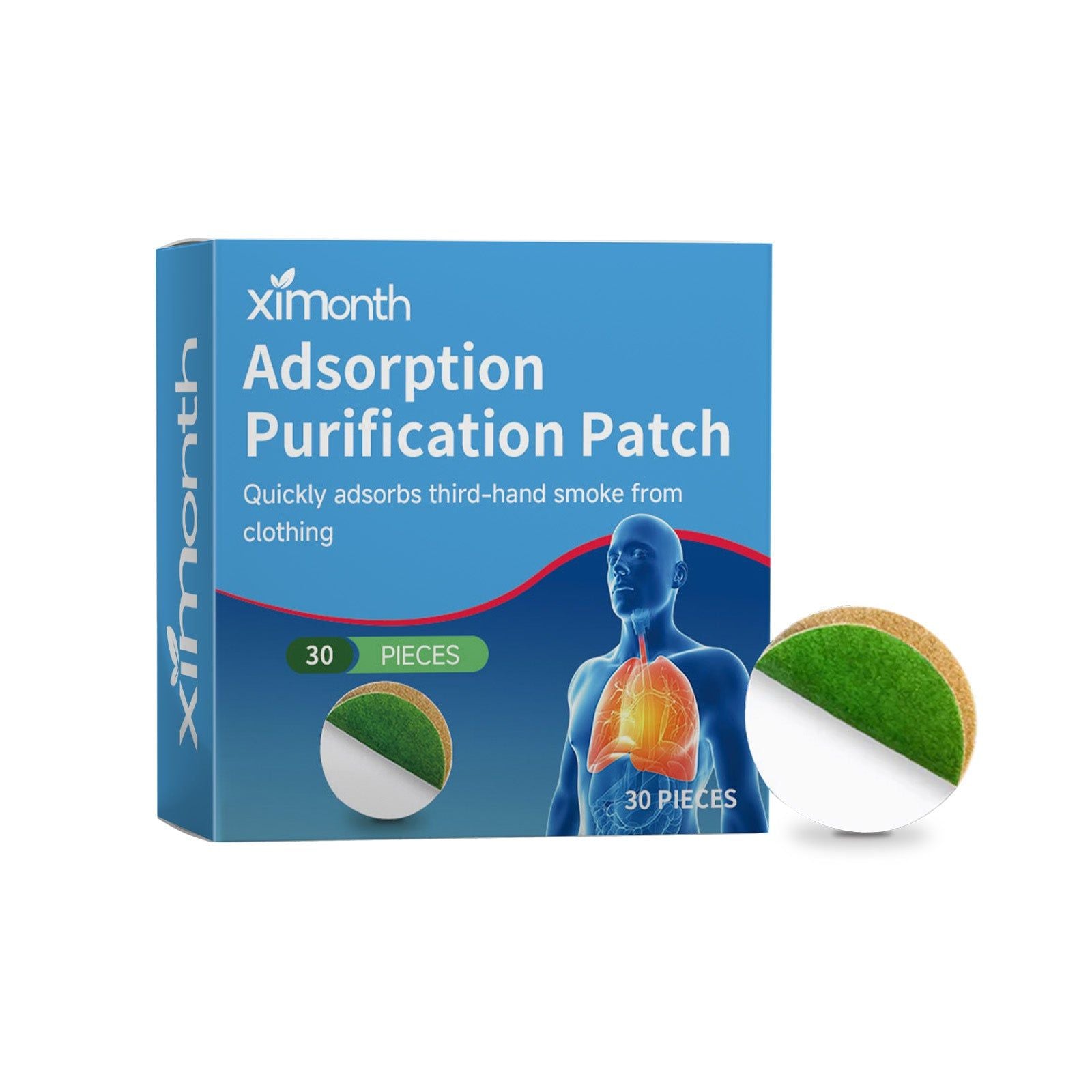 Body Care Adsorption Patch, Fresh Odor Removal, Relieve Dry Throat, Dizziness ,30pcs