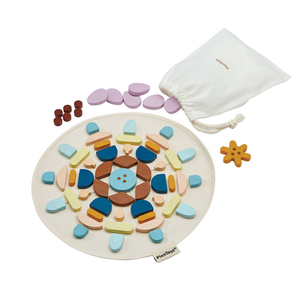 PlanToys Mandala — Wooden Pattern Building Set