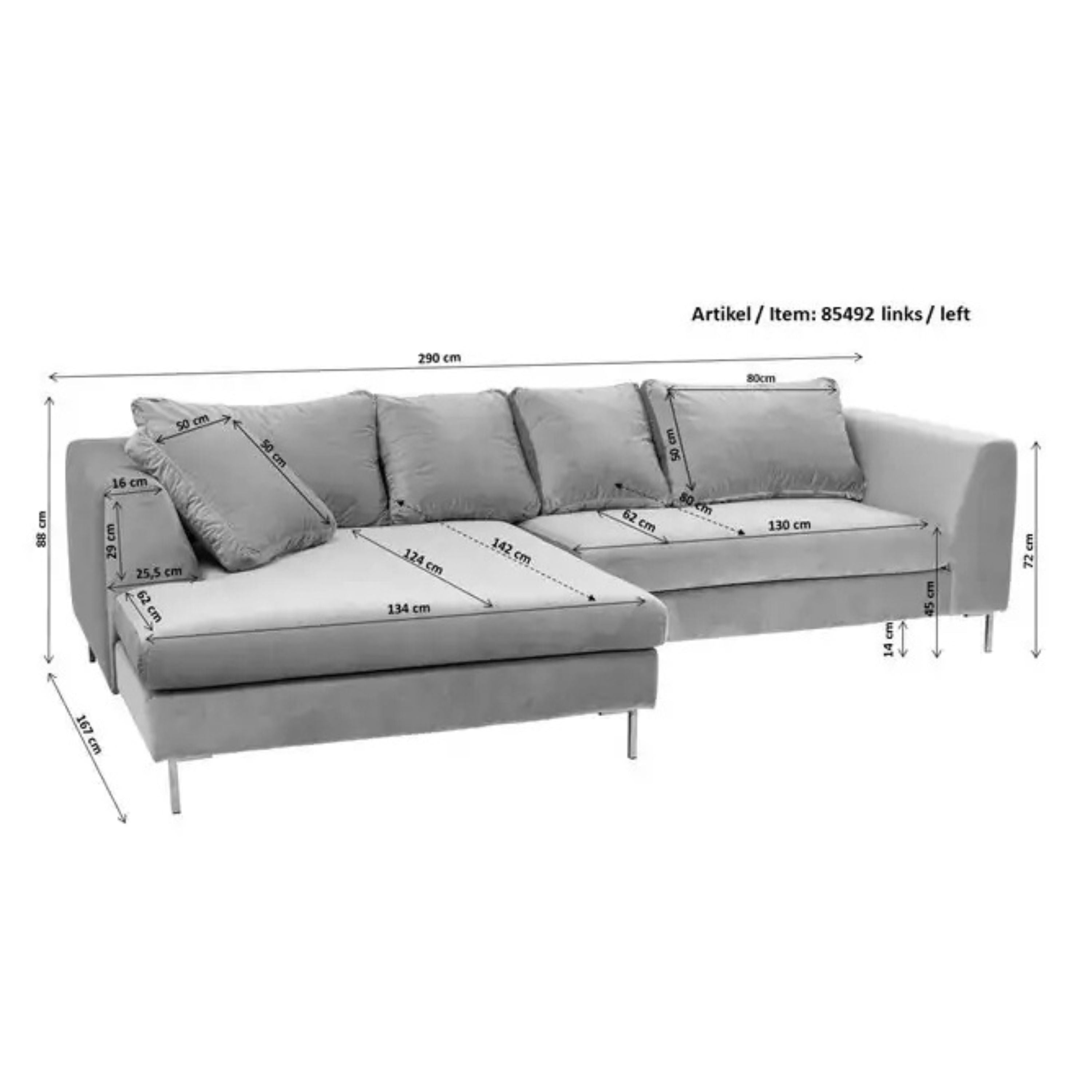 Corner Sofa Gianni | Position Right