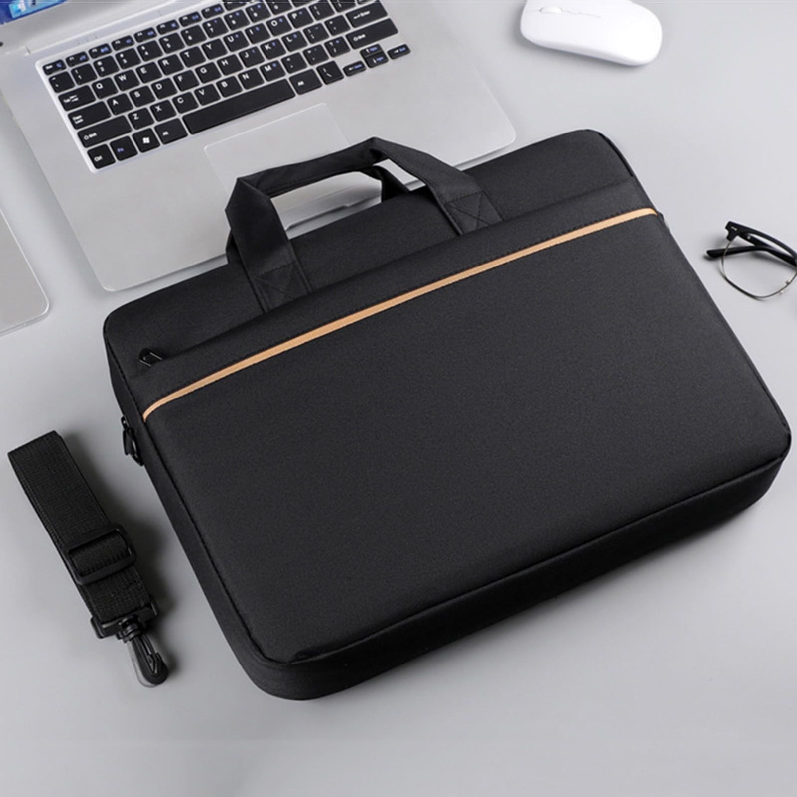 Men Laptop Shoulder Bag Large Capacity Business Briefcase Notebook Shoulder Bag Gift