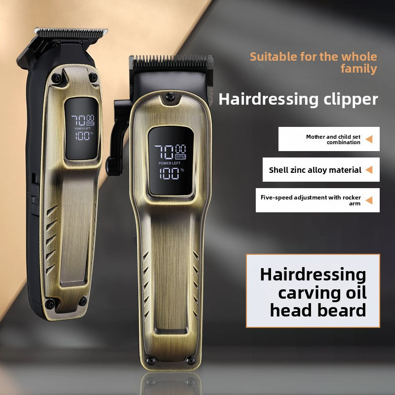 Rechargeable Men's Hair Clipper Grooming Kit