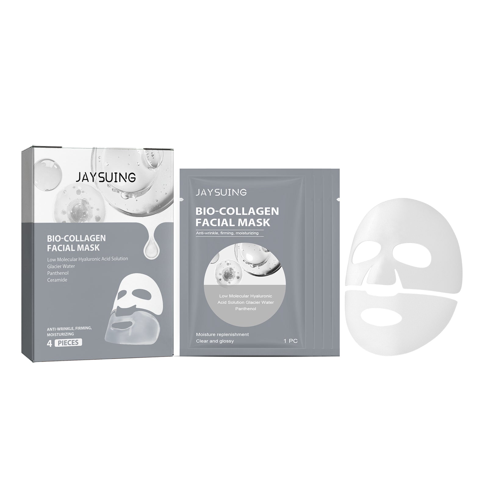 Collagen Hydrating Mask, Moisturizing, Brightening, Anti-Aging, Skin Repair ,4pieces