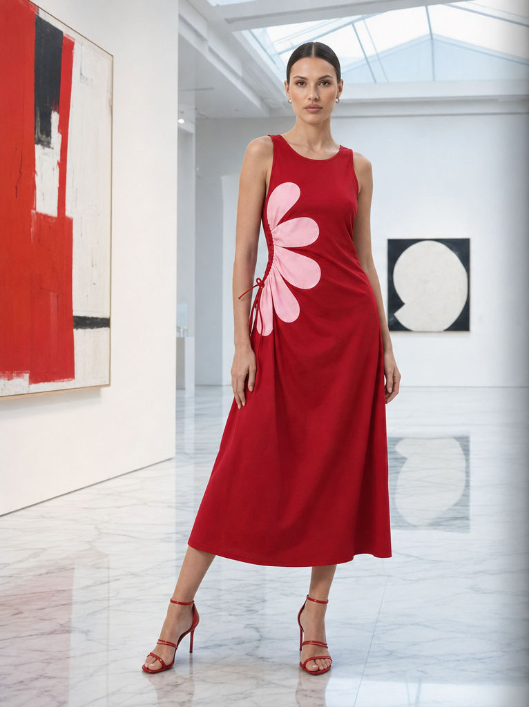 Tendresse Boutique Red Floral Sundress
