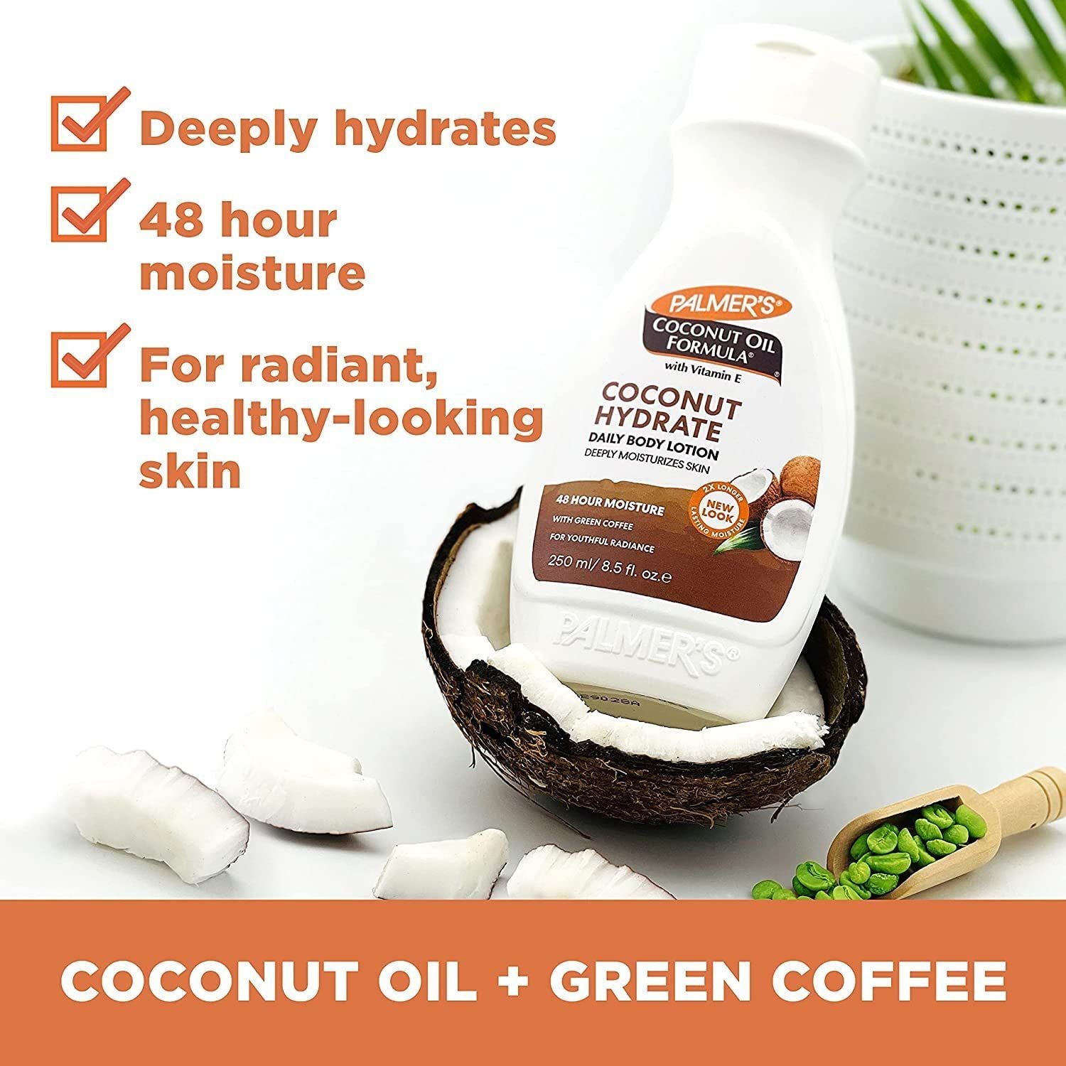 لوشن الجسم بزيت جوز الهند من بالمرز 8.5 أونصة (250 مل)