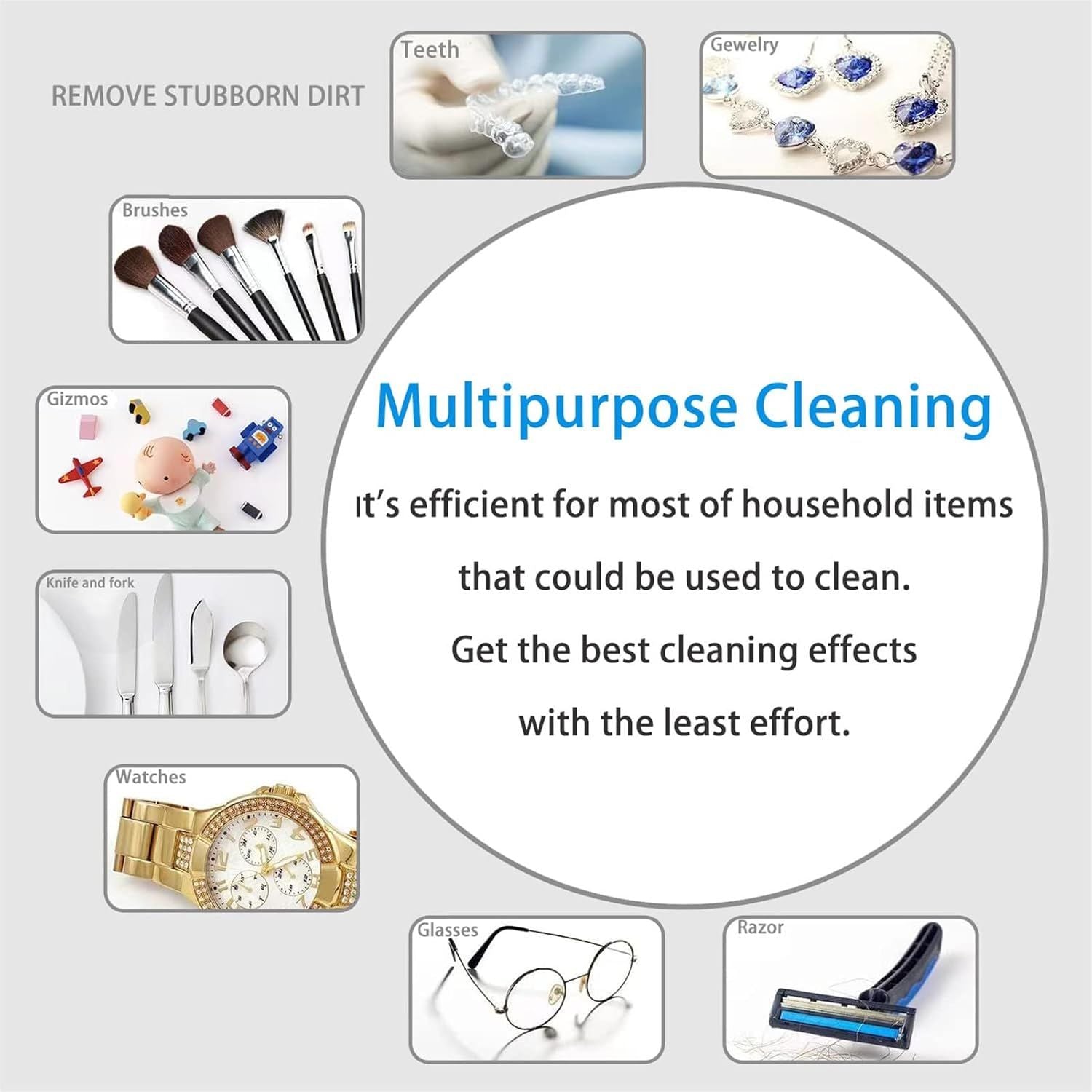 Ultrasonic Glasses Cleaner Jewelry Cleaner Machine for Eyeglasses Watches Gift for Wife Friend