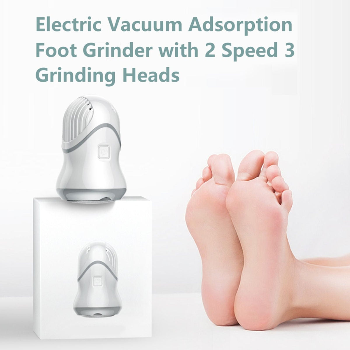 Electric Foot Callus Remover Foot Grinder Pedicure Device With 3 Grinding Heads