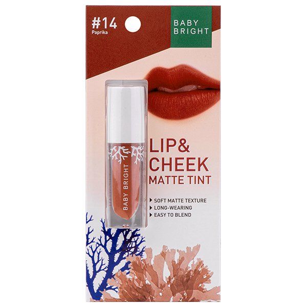 LIP & CHEEK MATTE TINT 2.4G BABY BRIGHT (M) #14 PAPRIKA