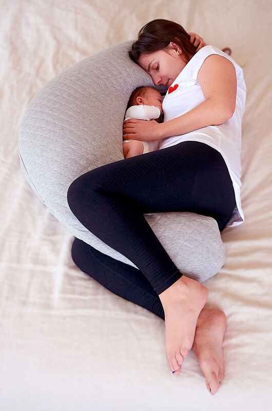 Béaba Big Flopsy™ Fleur de coton® Heather Grey Multi-Function Pillow