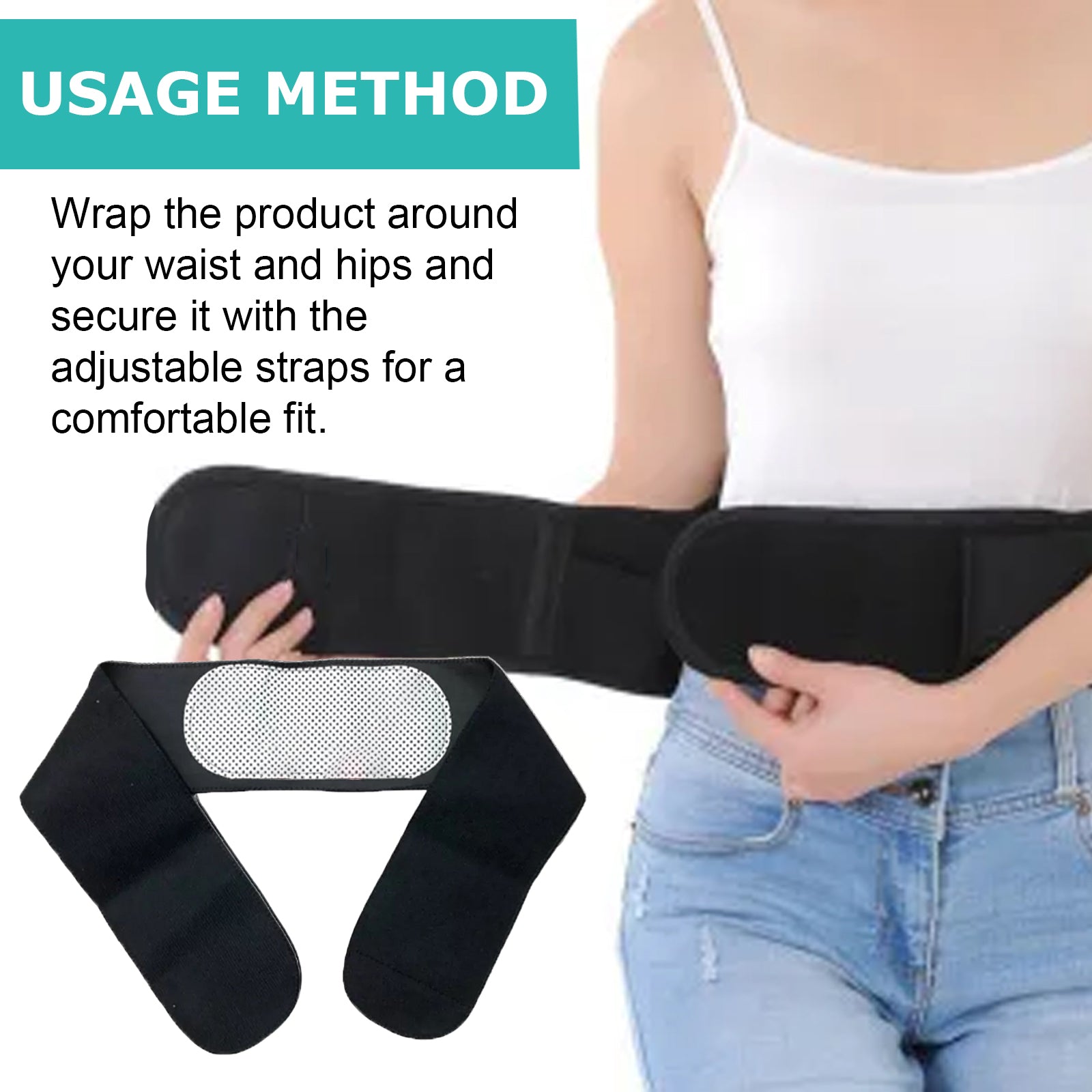 Instant Acupressure Back Belt for Pain Relief, Body Care, Sciatica, Lumbar Support ,1pcs