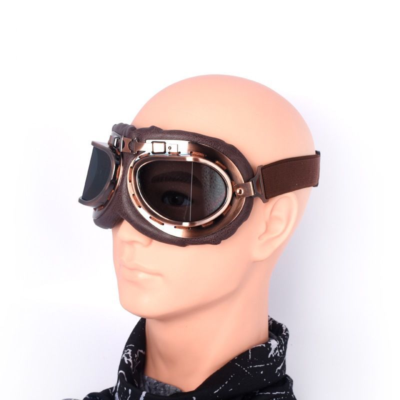 Retro Motorcycle Goggles Vintage Helmet Sunglasses Hiking Ski Eyewear