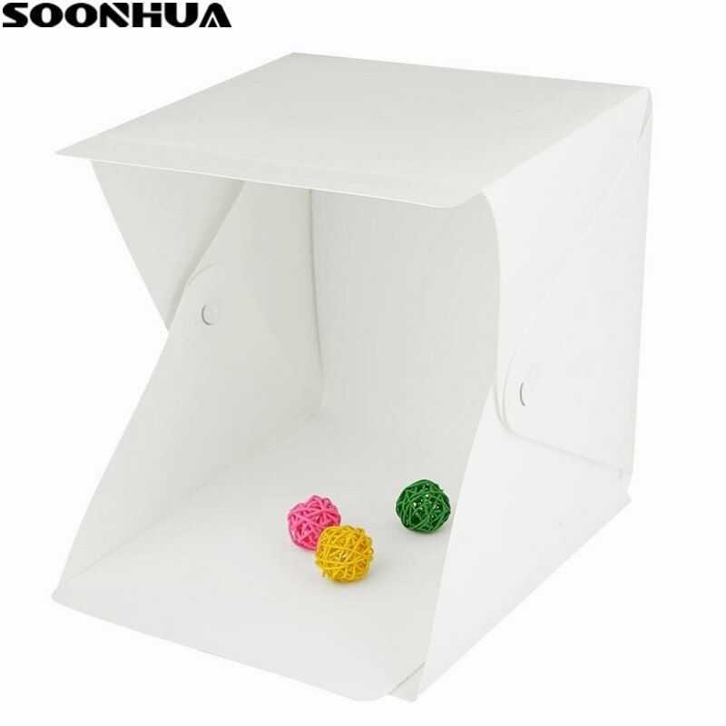 Soonhua-Mini Lighting Box for Photography, Foldable, Portable, Softbox, LED, Mob