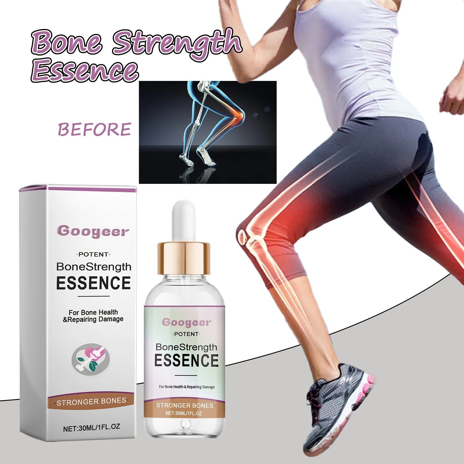 Bone Strength Essence, Natural Body Care for Joint & Bone Health, Relieve Discomfort ,30ml