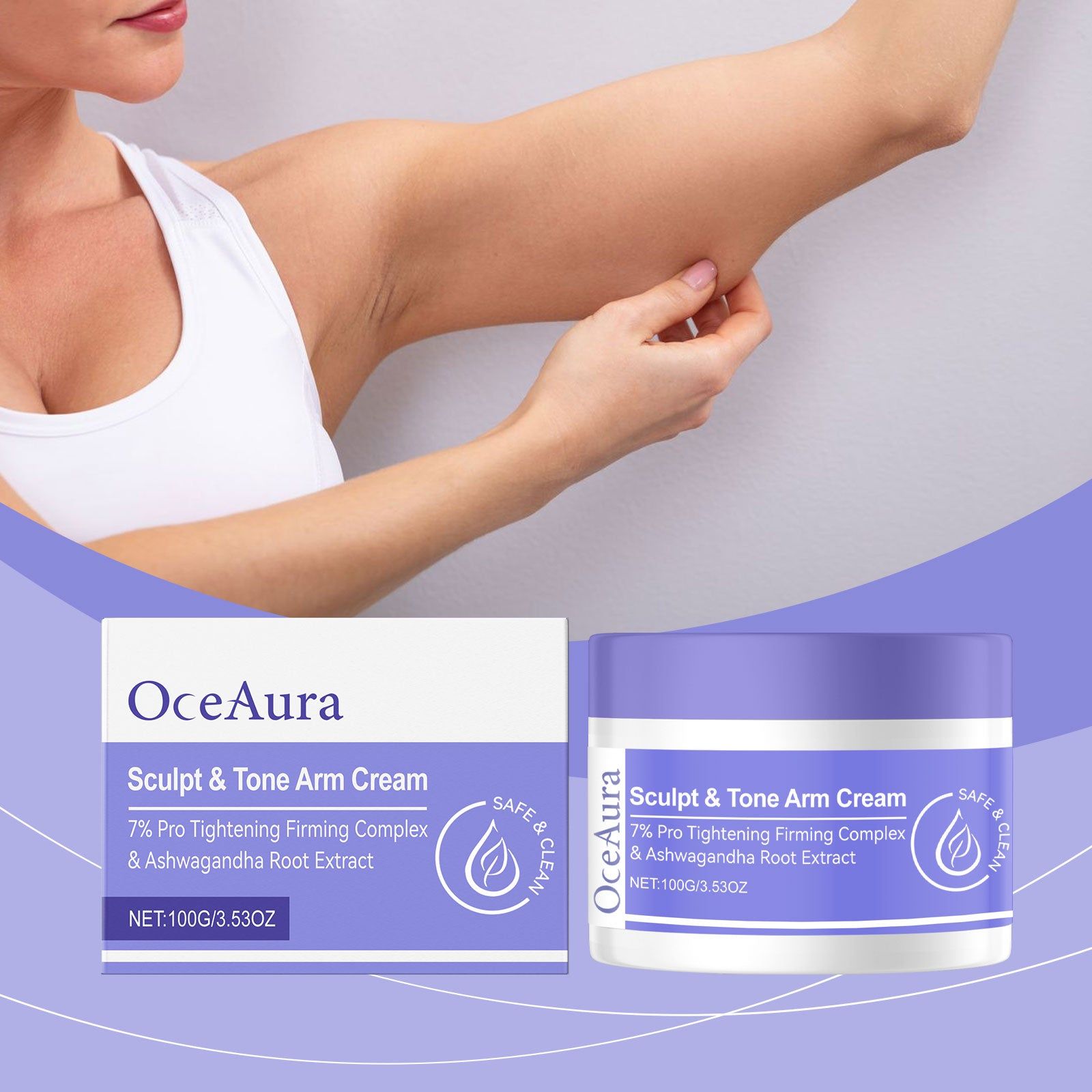Arm Care Cream, Hydrating, Firming, Anti-Aging, Elasticity Boost, Daily Moisturizer ,100g