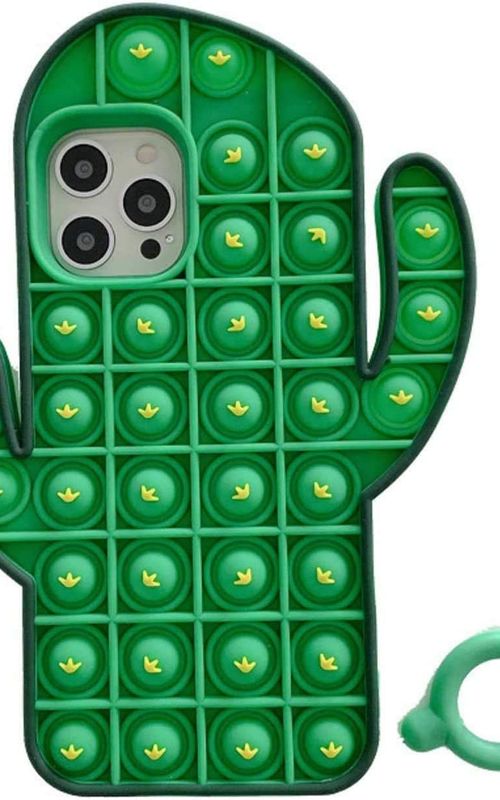 Silicone Fidget Toys Phone Case Squeeze Bubble Sensory Protecive Case