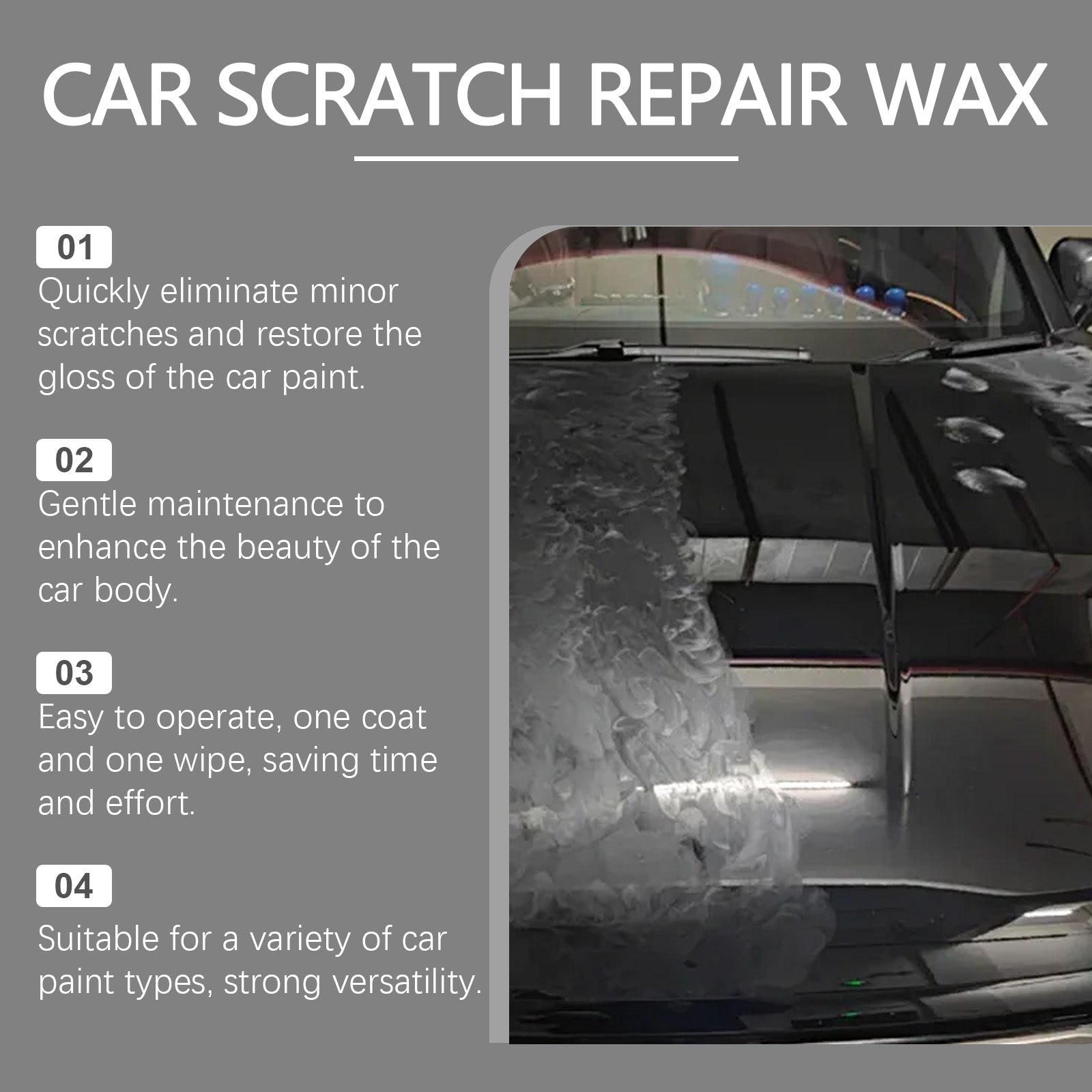 Car Scratch Repair Wax, 50ml, Fast Paint Touch Up, Stain Remover, Car Polishing Solution ,50ml/bottle