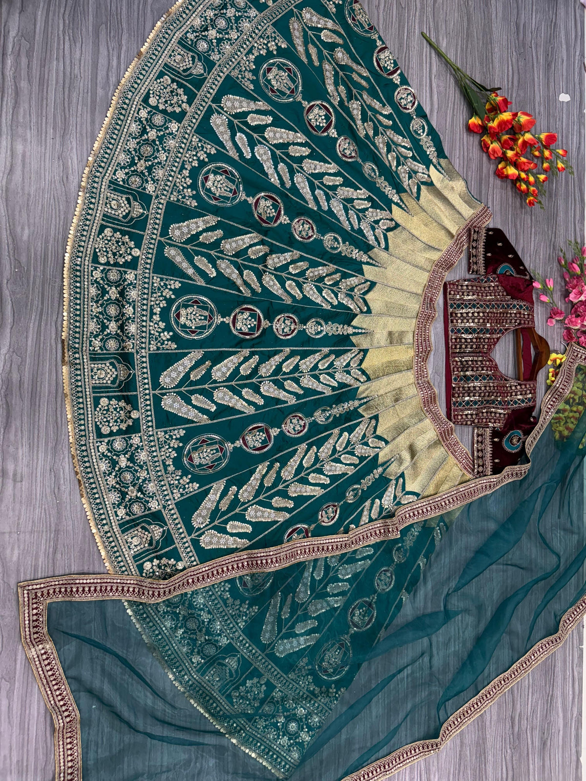 Fab Zone Designer Party Wear Lehenga Choli With Beautiful Thread Work