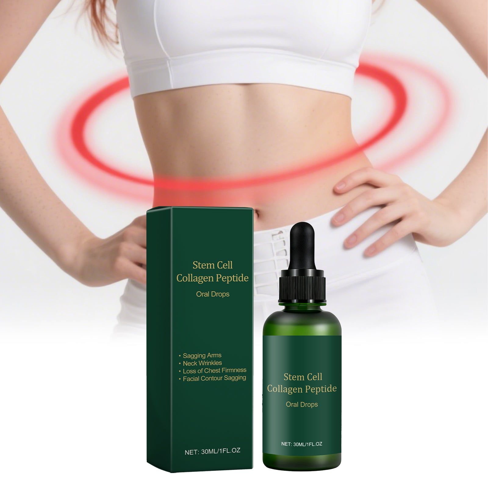 Collagen Peptide Oral Drops, Daily Body Care, Boost Energy, Improve Skin, Nutritional Supplement ,30ml