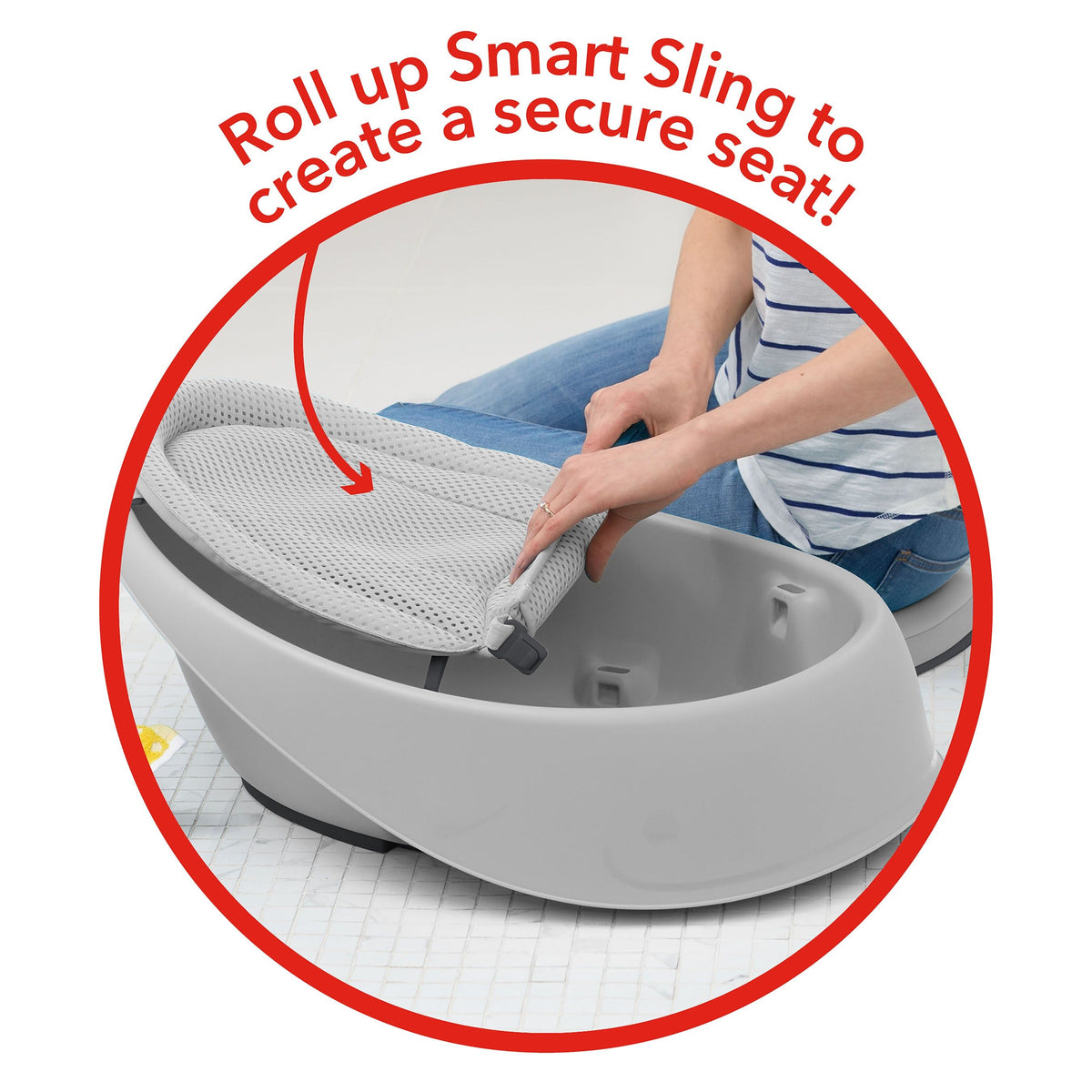 Skip Hop Moby Smart Sling 3-Stage Baby Bath Tub – Grey