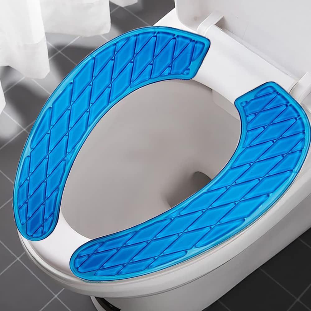 Washable Gel Toilet Seat Cover: Padded Riser Pad for Toilets and Toilet Chairs, Provides Maximum Pain Relief