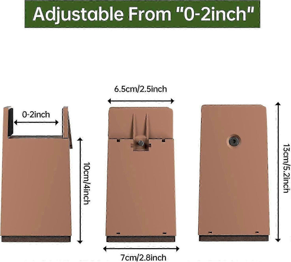 4-Pack Adjustable Bed Risers Heavy Duty Furniture Leg Extenders
