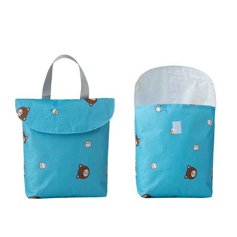 2Pcs Baby Diaper Bag Portable Waterproof Hanging Storage Pouch Tote For Outing