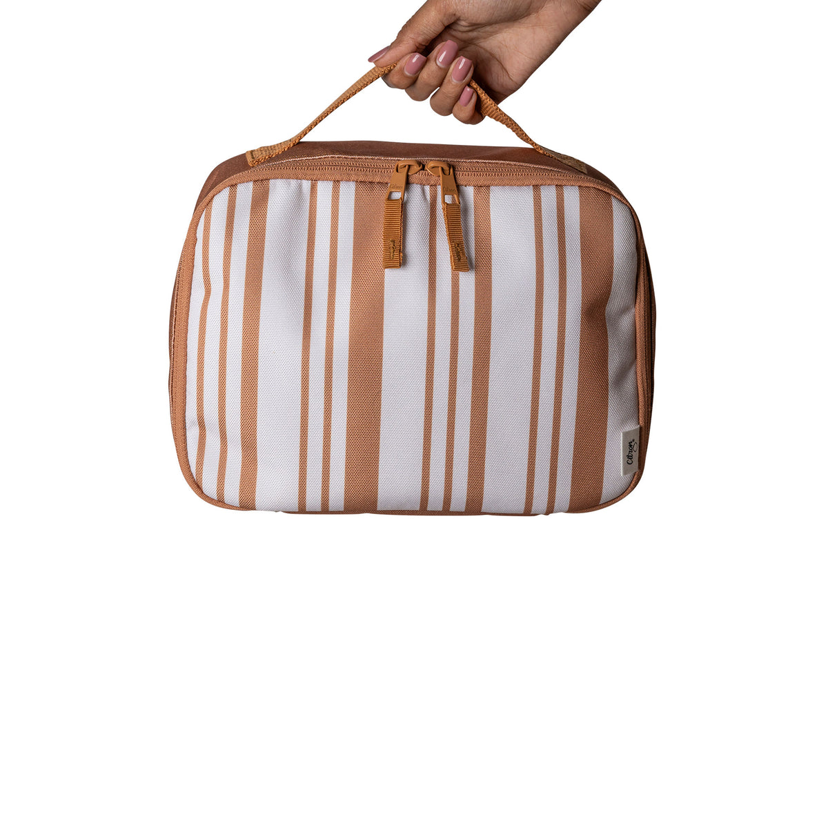 Citron-Insulated Square Lunchbag-Caramel