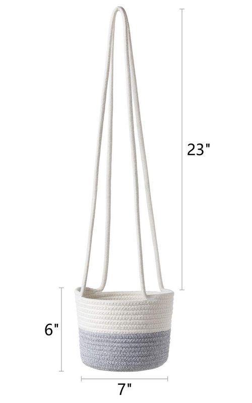 Jute Rope Woven Indoor Plant Hanging Holder For Decor