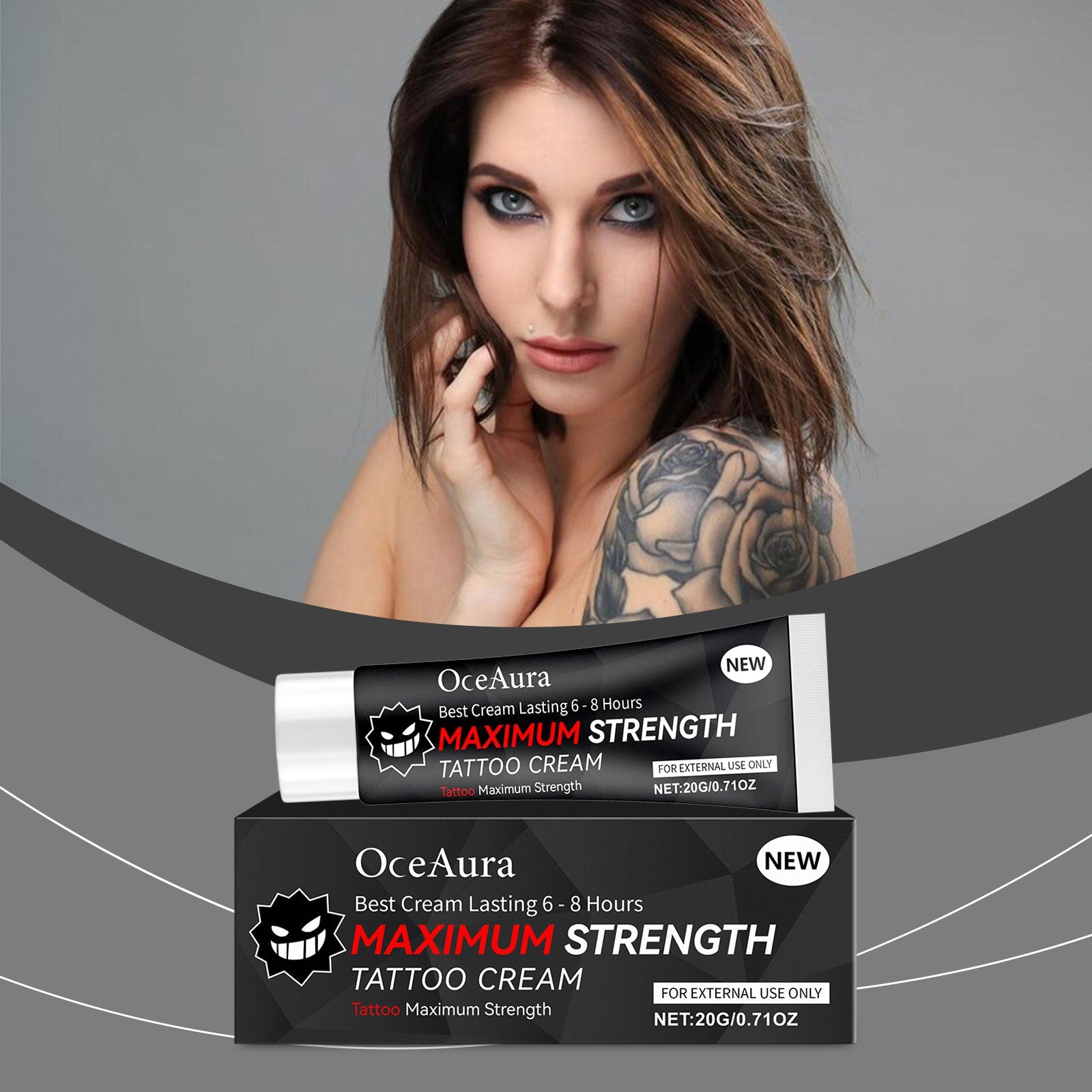 Tattoo Soothing Gel, Fade Impression, Moisturizes, Nourishes, Extends Tattoo Durability ,20g