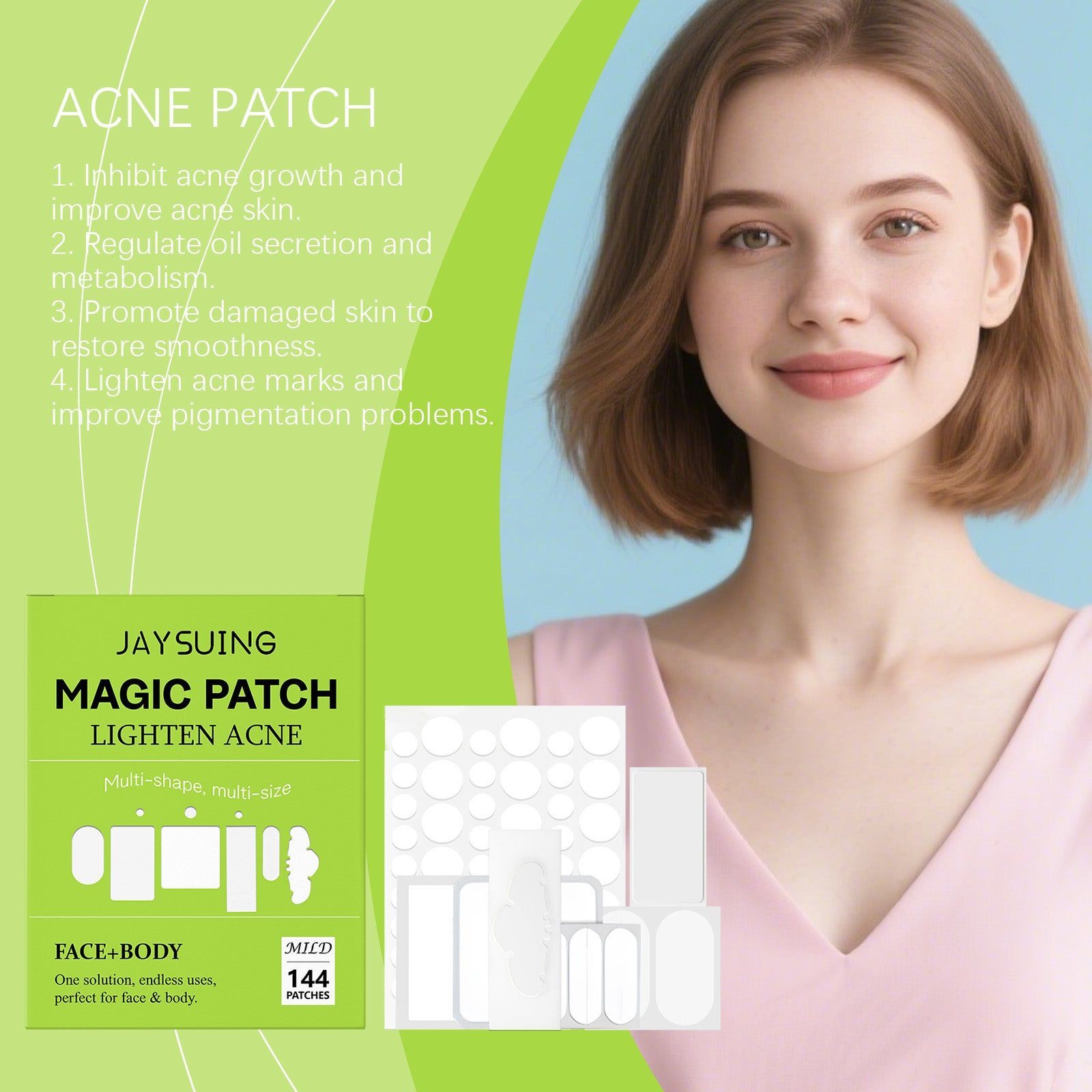 Clear Acne Patches for Facial Care, Fading Blackheads, Moisturizing, Gentle Skin Repair ,144pcs