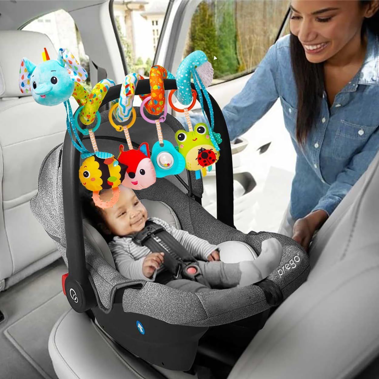 Stroller Toys Car Seat Toys for Babies 0-6 Months Infants Activity Spiral Hanging Crib Toy Gift