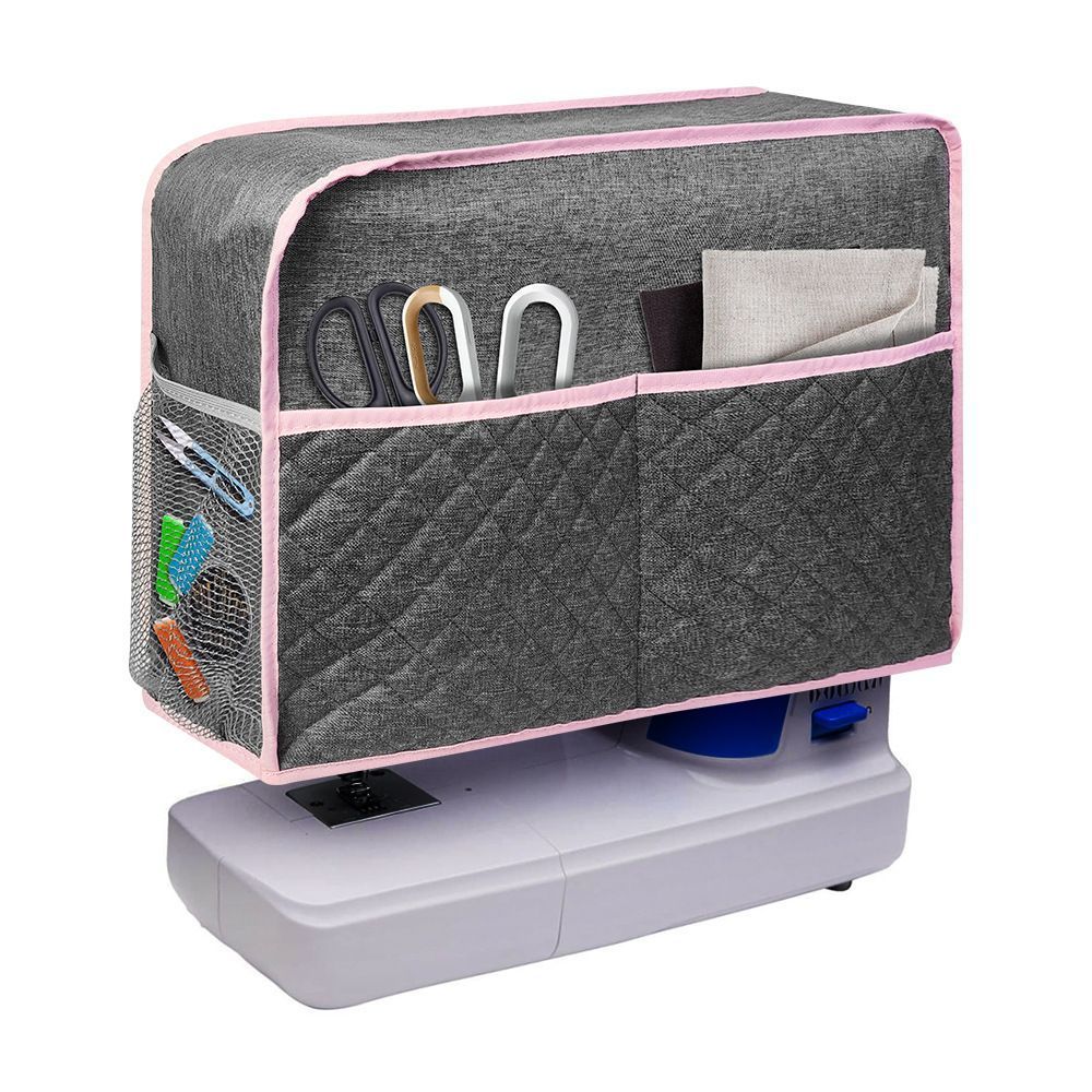 Sewing Machine Dust Cover with Storage Pockets Sewing Equipment Shell