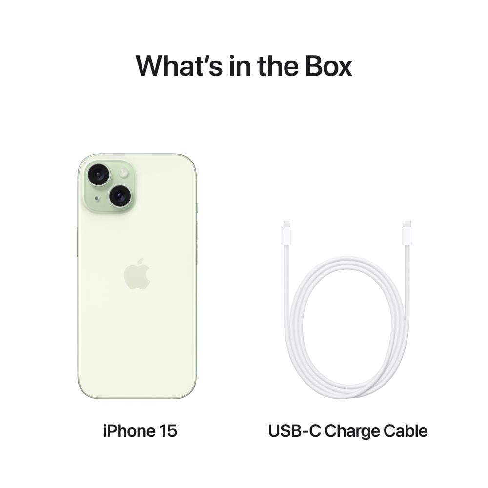 Apple iPhone 15 Smartphone, 6.1 Super Retina XDR OLED Display, A16 Bionic Chip, 256 GB Storage, Green