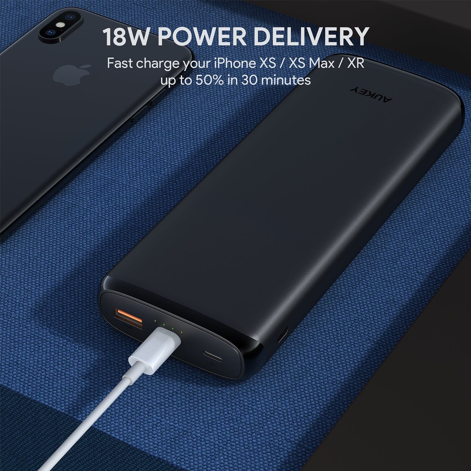 Aukey PB-Y23 18W PD USB C 20000mAh Power Bank With QC 3.0