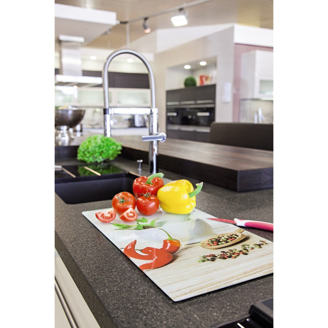 XAVAX 111518 Hob cover plate, pack of 2, "Spice" design, 52 cm x 30 cm