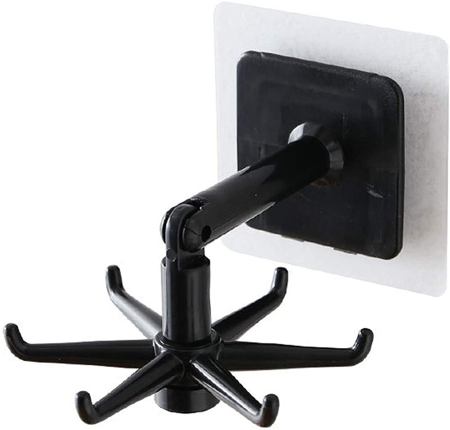 Self Adhesive Hook 360 Degree Rotation Kitchen Rack Punch Free Wall Mounted Storage Shelf