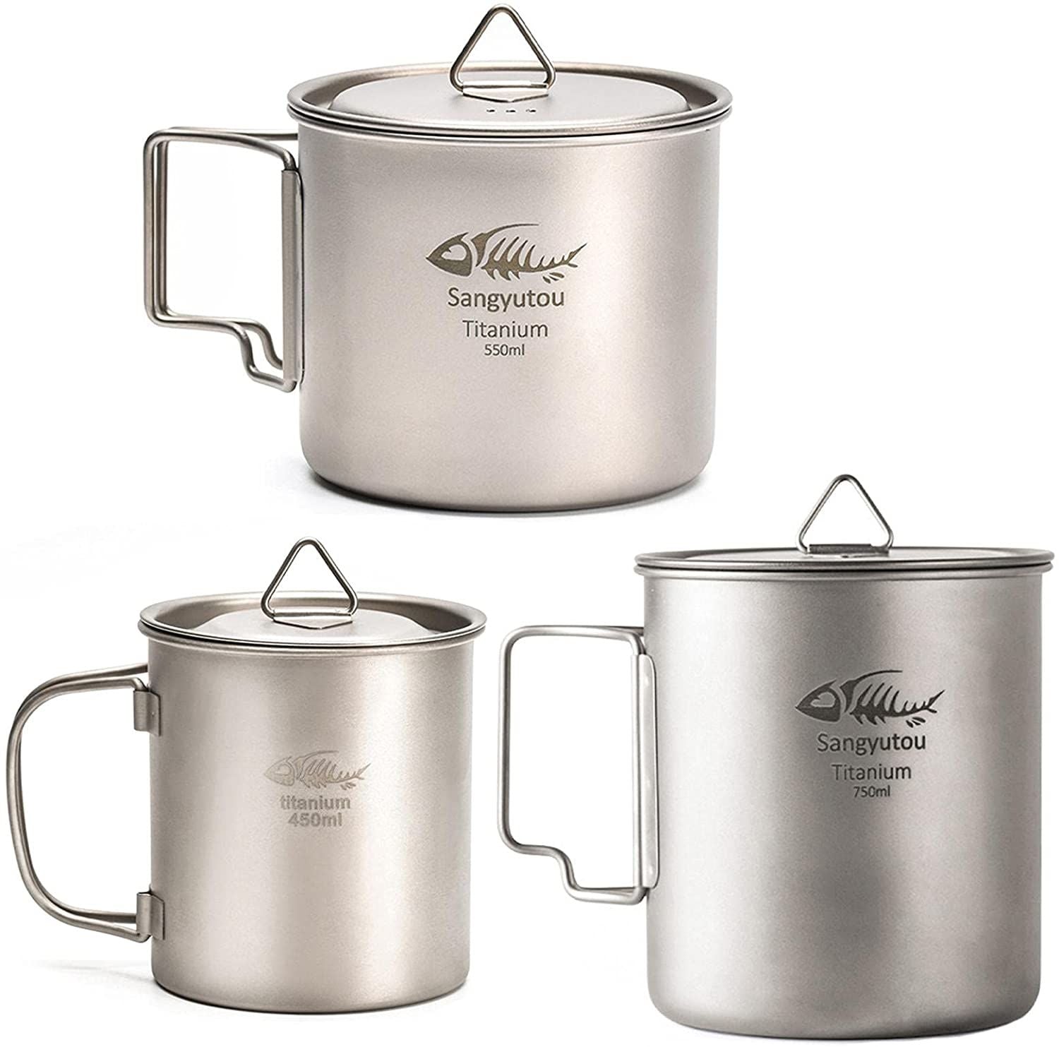 Outdoor Camping Mug Titanium Water Cup Picnic Fishing Accessory Travel Tableware