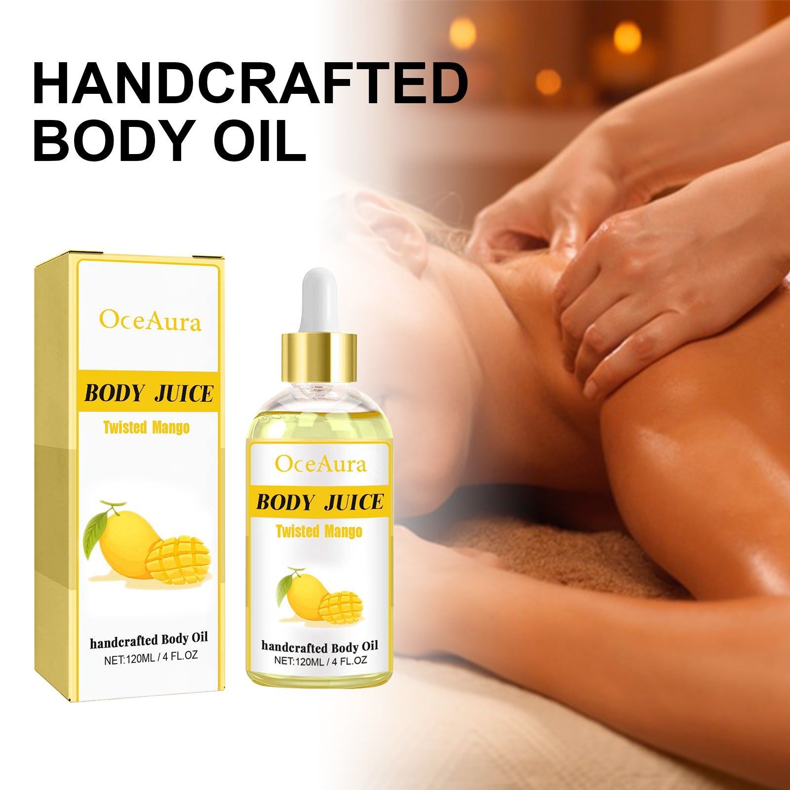 Body Care Oil, Moisturizing, Hydrating, Massage Essential, Skin Elasticity ,120ml