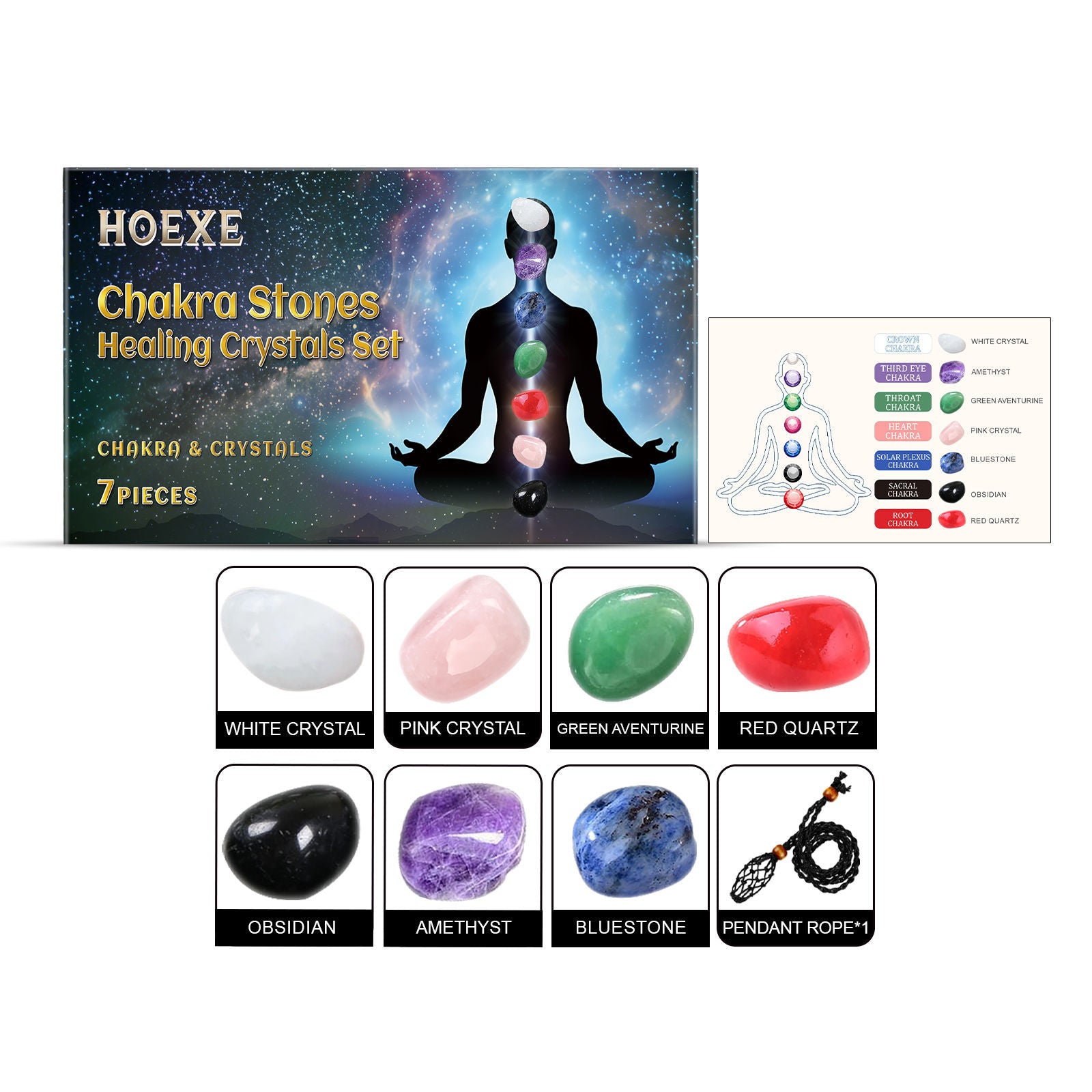 Crystal Decoration Set for Home, Relaxation, Stress Relief, Meditation, Wellness ,1set
