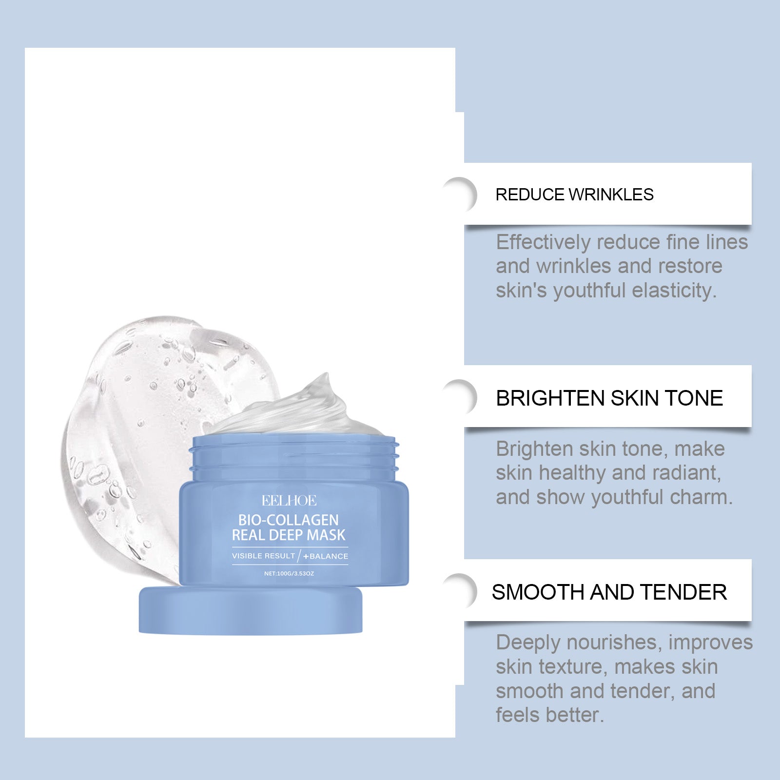 Collagen Peel Mask for Deep Hydration, Skin Firming, Facial Care ,100g