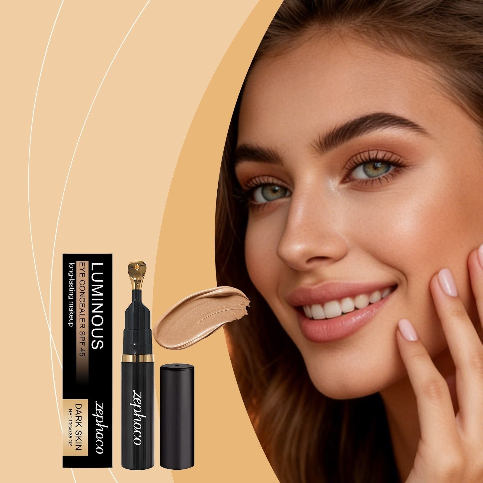 Dark Skin Light Eye Concealer, Matte, Natural, Smudge-Proof, Flawless Finish ,10g