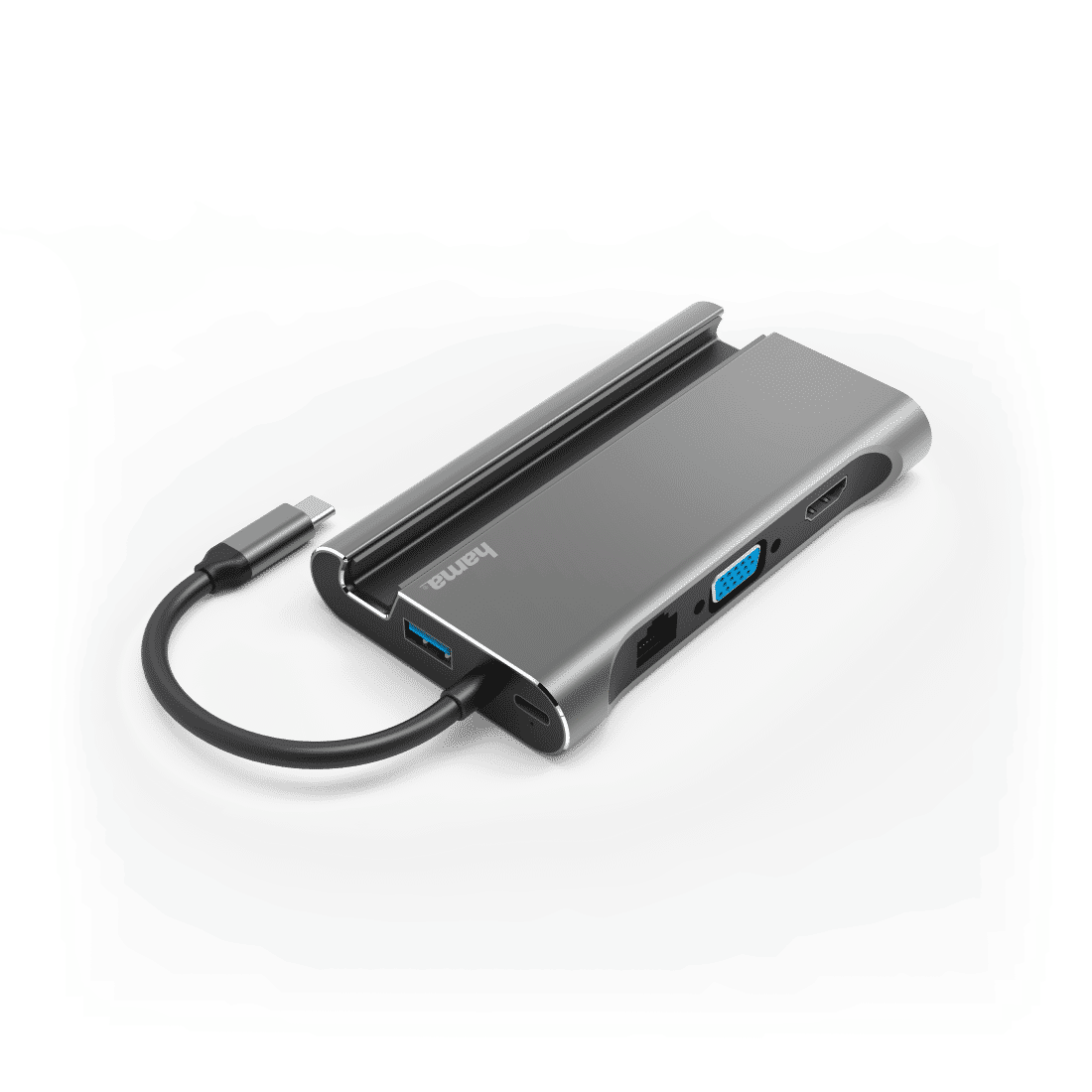 HAMA 135764 7-in-1 USB-C Docking Station for 3x USB-A 3.1, HDMI™, VGA, LAN, USB-C (PD)