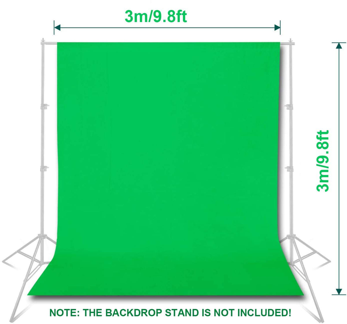 Green Screen 3m x 3m Green Cloth For Photography Film And Television Cutout