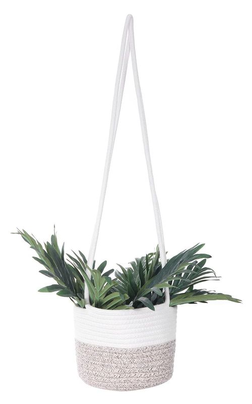 Jute Rope Woven Indoor Plant Hanging Holder For Decor